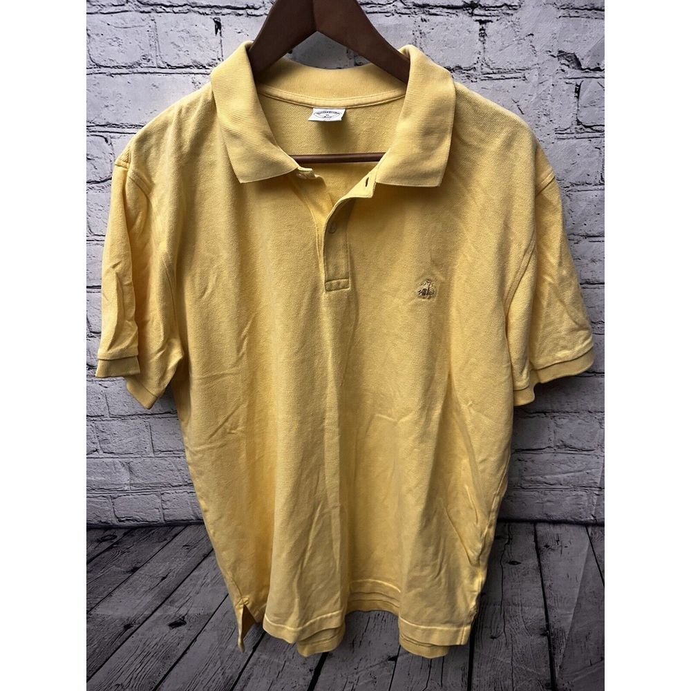 Brooks‎ Brothers 346 Men's Polo Shirt Size XL Yellow Original Fit 100% Cotton